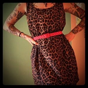 animal print dress with pockets